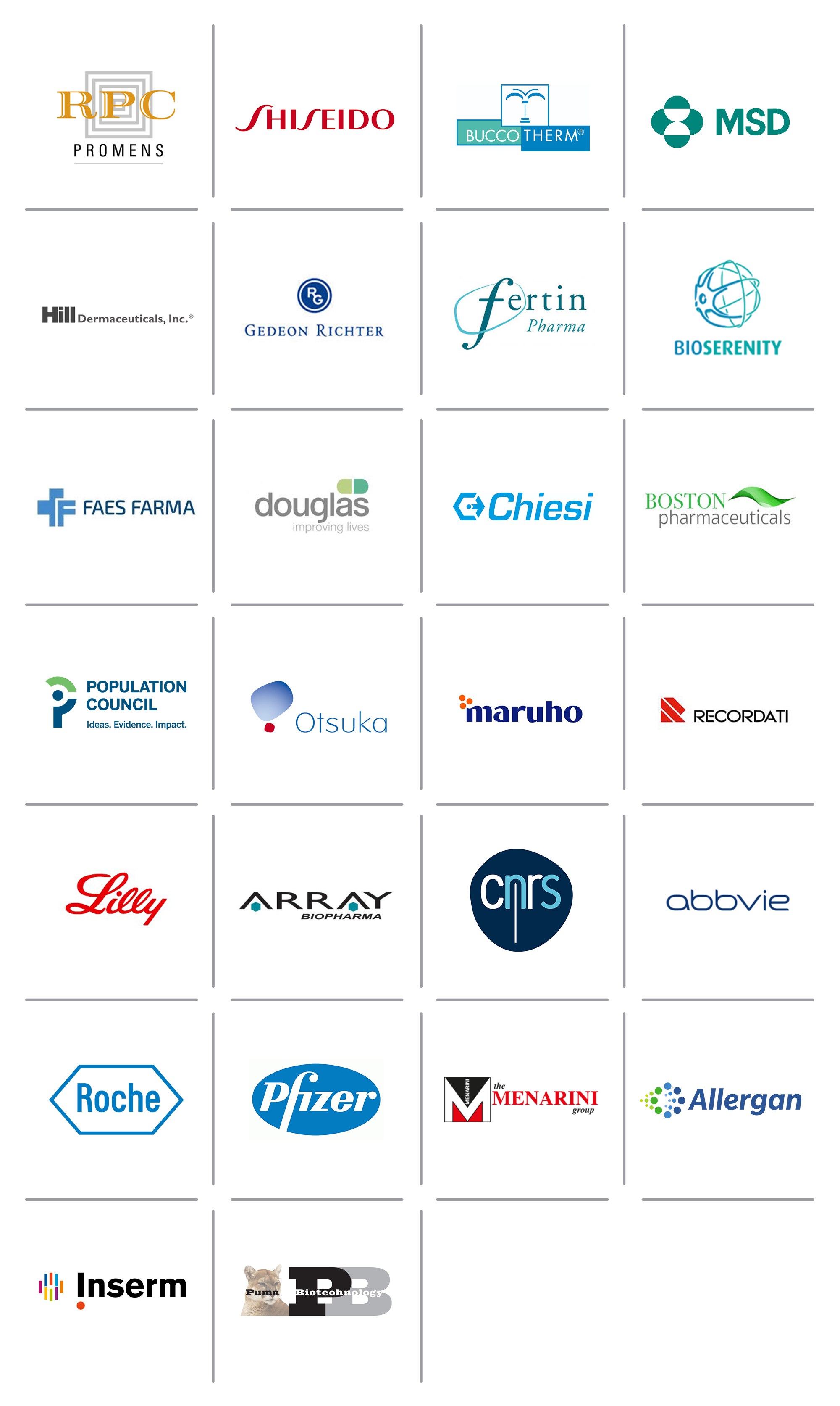 logos des partenaires de pierre fabre