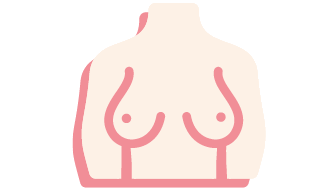 Pictogram representing a female chest