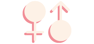 Pictogram representing female and male symbols