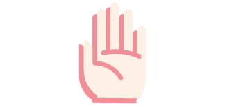 Pictogram representing a hand